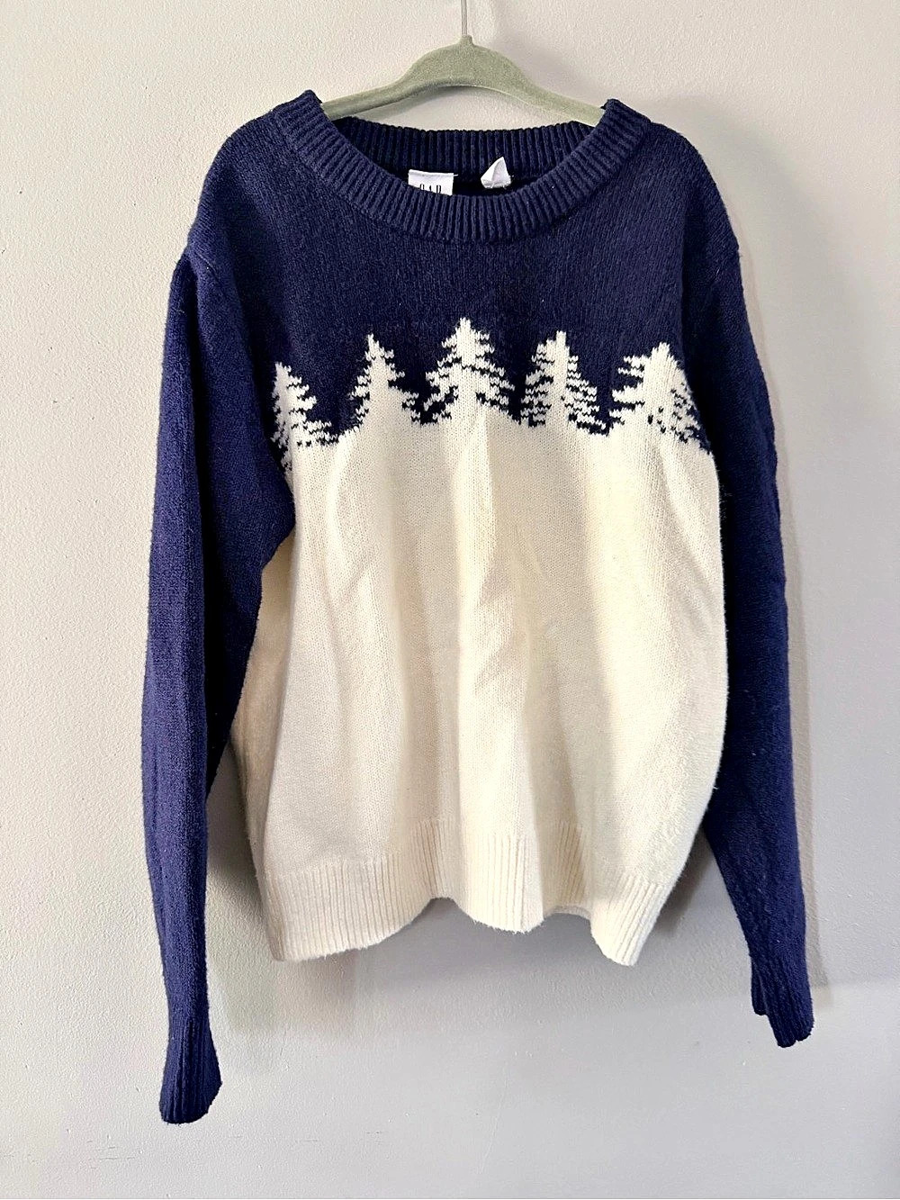 GAP Kids Color Block Tree Sweater Small NWT